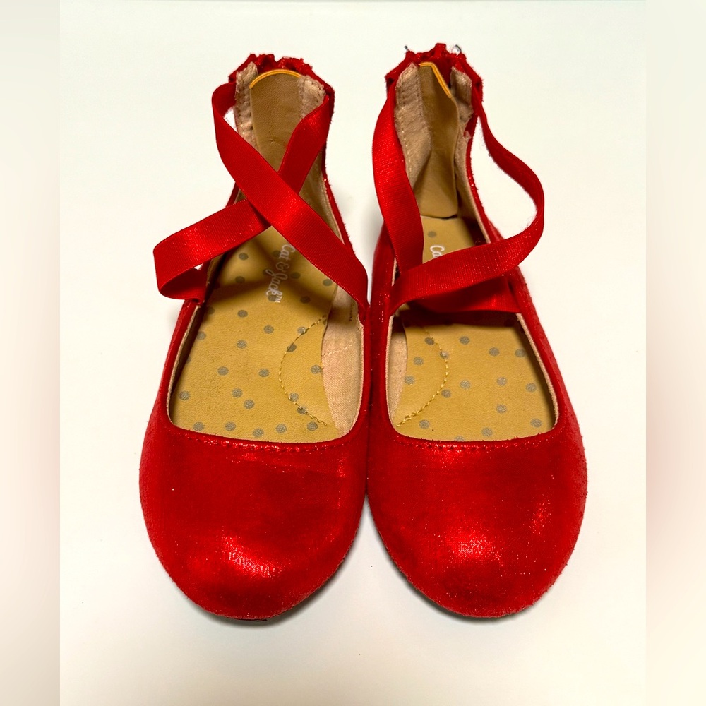 Cat & Jack Red Dress Shoes with Elastic Straps - Picture 1 of 7